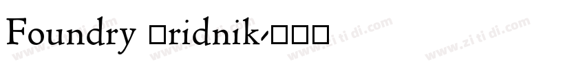 Foundry Gridnik字体转换